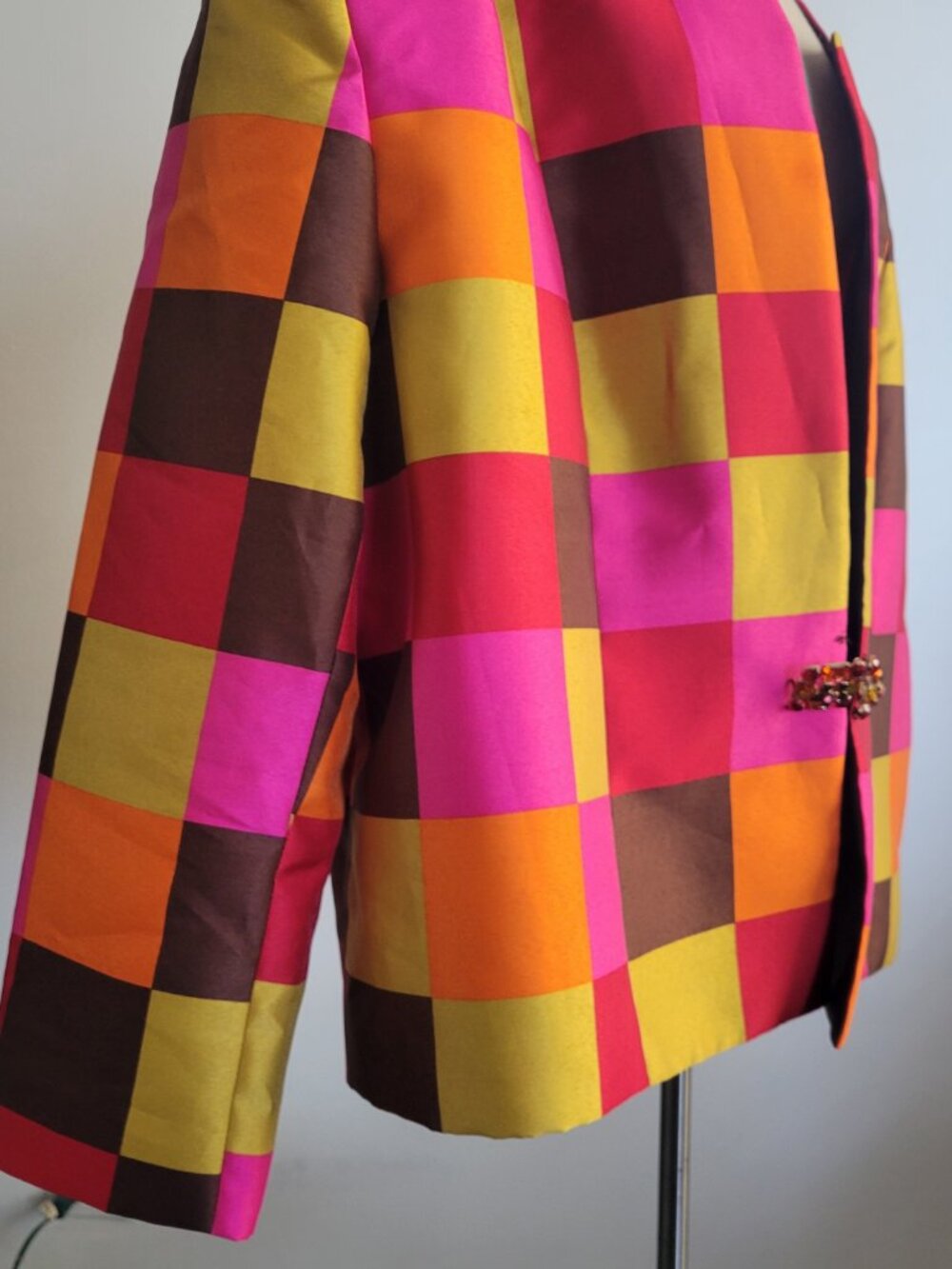 Vintage Lily & Taylor New York Paris Jacket 24W Colorblock Evening Blazer - Picture 5 of 15